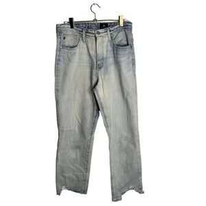 AG Adriano Goldschmied‎ VintageWide Straight Leg Jeans Stone Wash Distressed